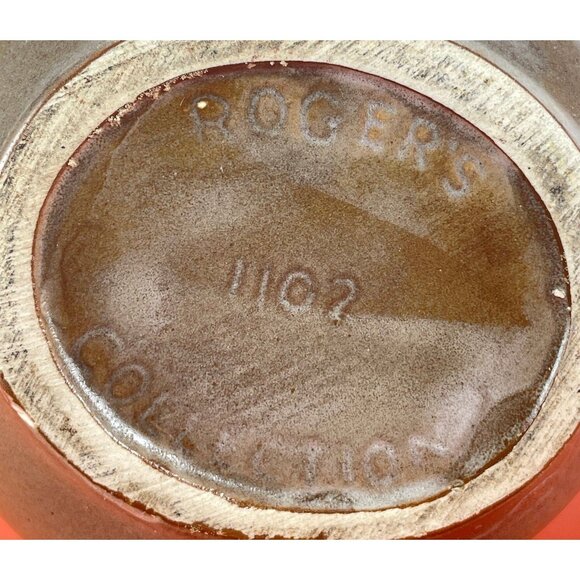 Vintage Roger's Collection vase, pottery pitcher, number 1102,  fat lava glaze - Picture 9 of 10